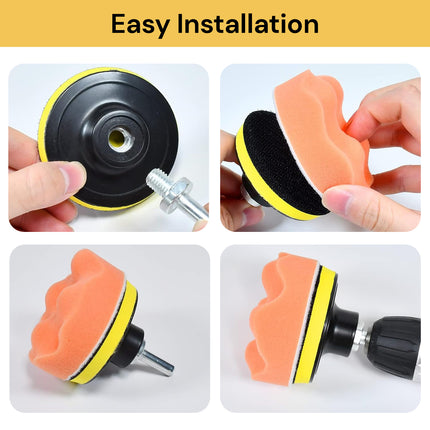 22PCs Car Drill Polishing Buffing Pads Kit