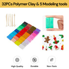 32PCs Polymer Clay With 5 Modeling Tools