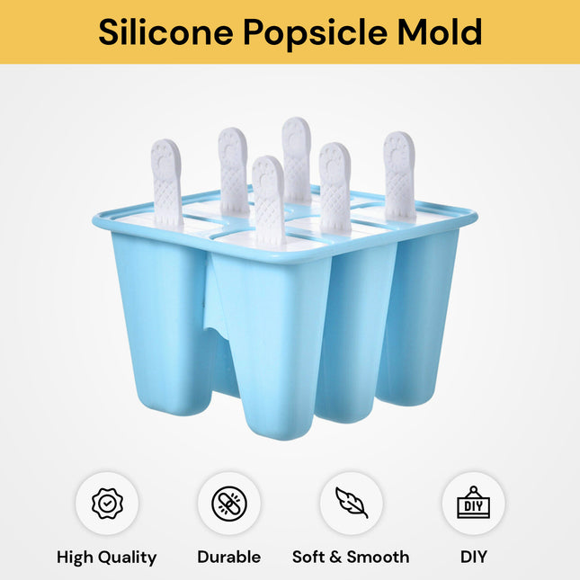 Silicone Ice Pop Maker | Popsicle Molds for Ice Cream & Freezer Pops | Non-Stick Icy Pole Moulds