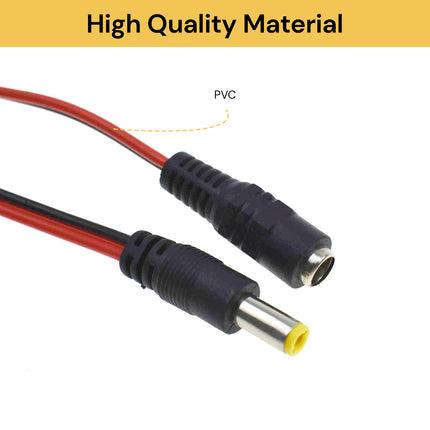 12V Male Female DC Power Socket Cable 