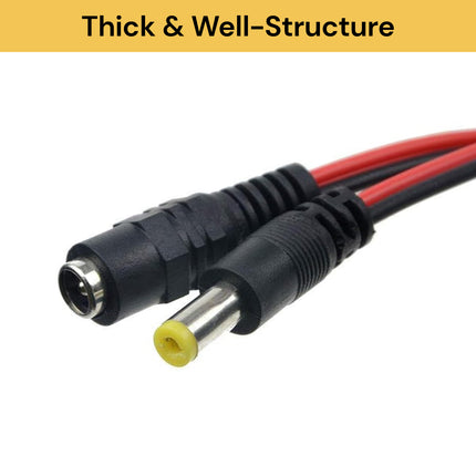 12V Male Female DC Power Socket Cable 