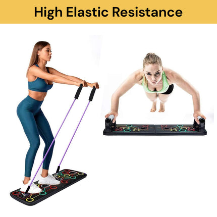 Push-Up Board With Resistance Bands