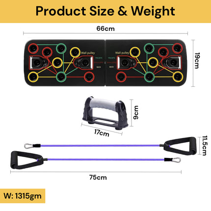 Push-Up Board With Resistance Bands