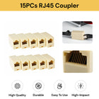 15PCs RJ45 Coupler Cat5e Cat6 Connector