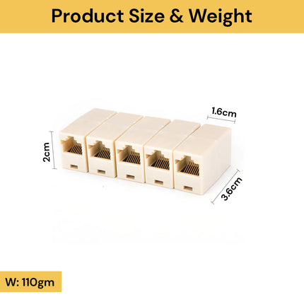 15PCs RJ45 Coupler Cat5e Cat6 Connector
