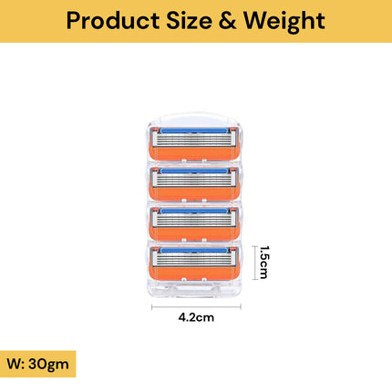 4PCs Razor Replacement 5 Layer Blades