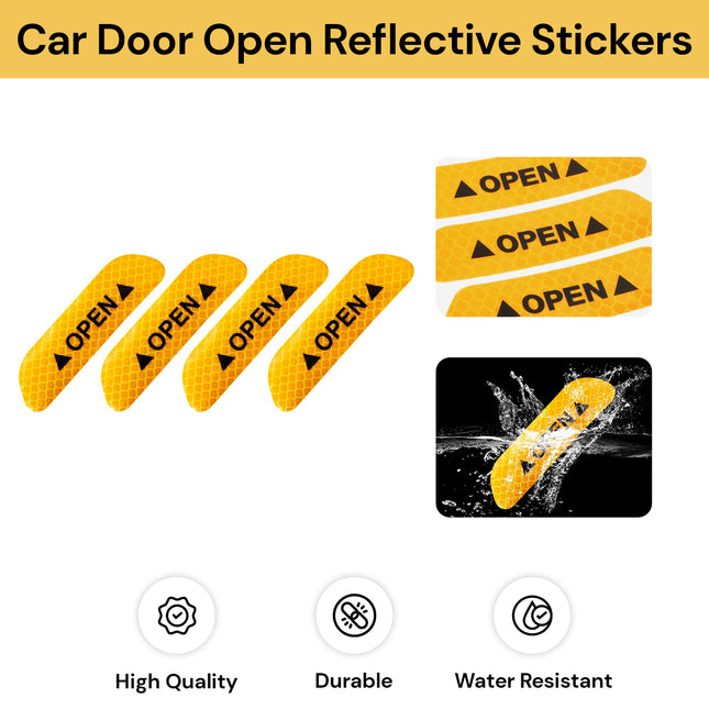 4PCs Car Door Open Reflective Stickers