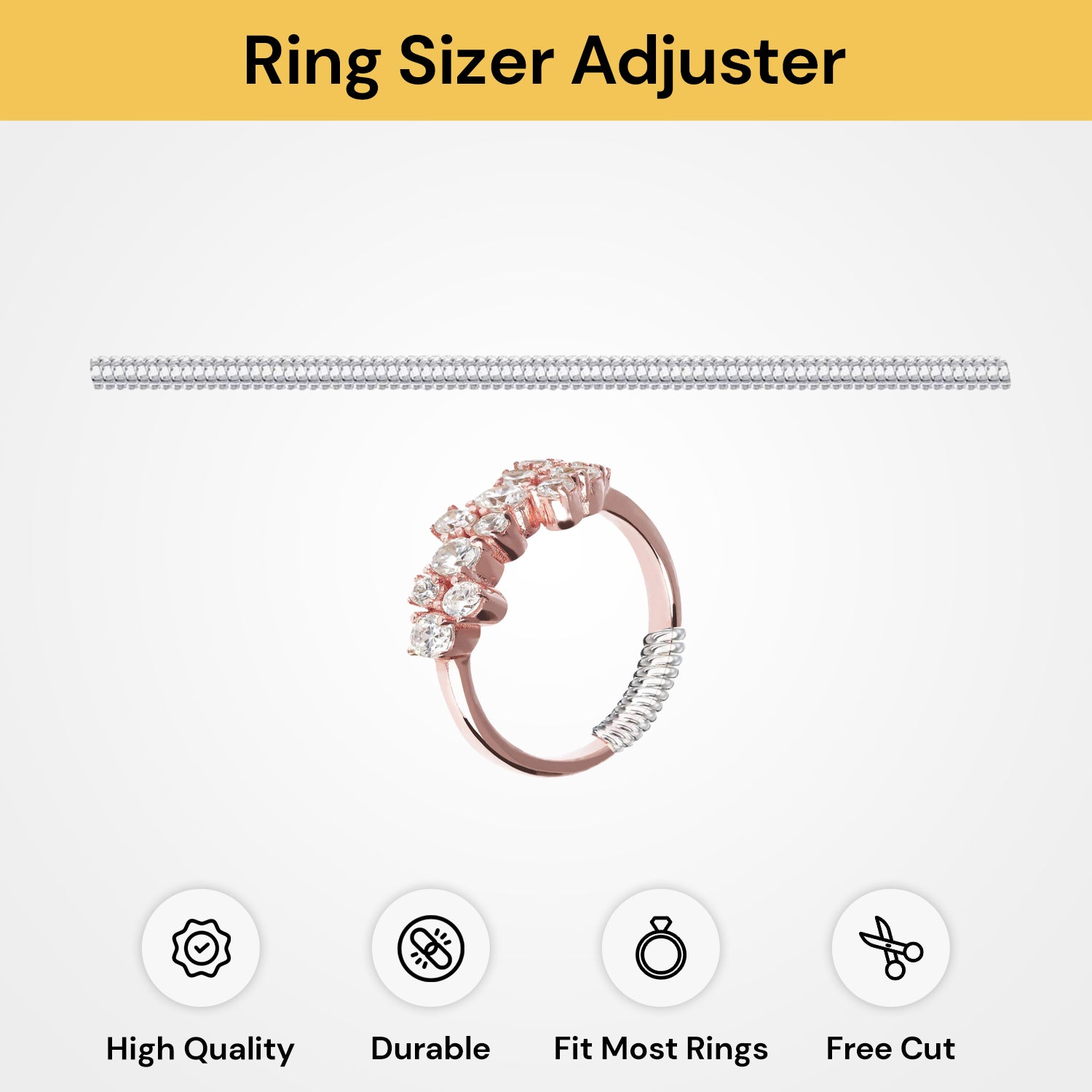 12 PCS Ajusteur de Taille de Bague Invisible, Réducteur en Silicone pour Bagues Larges, Conforme 12 PCS Ajusteur de Taille de Bague Invisible, Réducteur en Silicone pour Bagues Larges, Conforme
