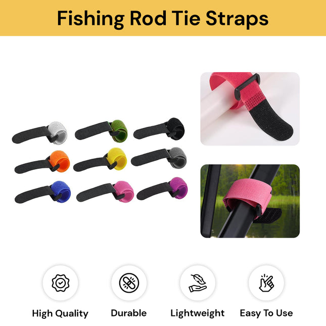 120PCs Fishing Rod Tie Straps