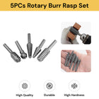 5PCs Rotary Burr Rasp Set
