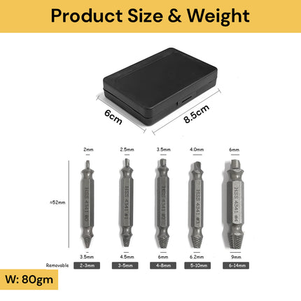 5PCs Screws Extractor Set