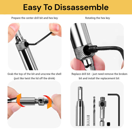 Self-Centering Drill Bit Set