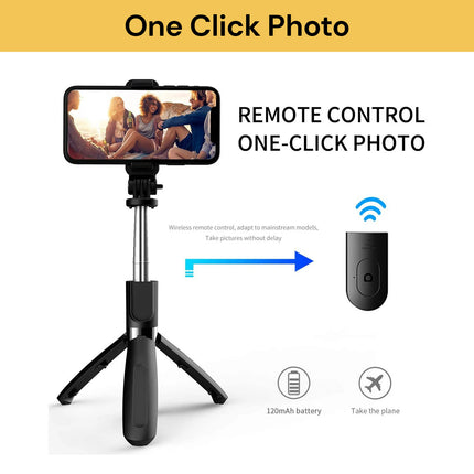 Wireless Bluetooth Selfie Stick And Tripod