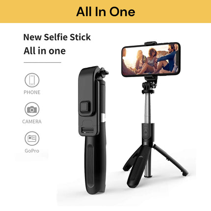 Wireless Bluetooth Selfie Stick And Tripod