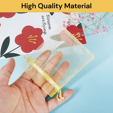 100PCs Sheer Drawstring Gift Bags