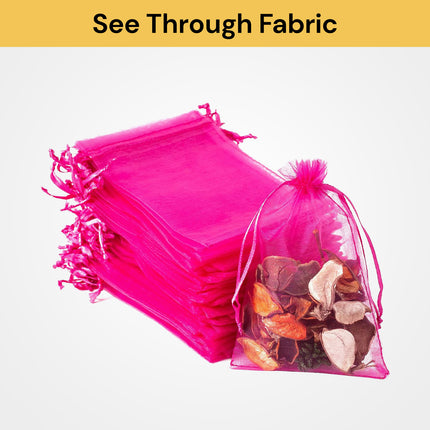 100PCs Sheer Drawstring Gift Bags