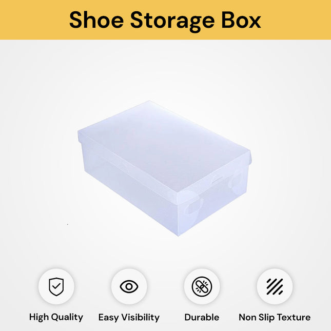 20PCs Transparent Shoe Storage Box