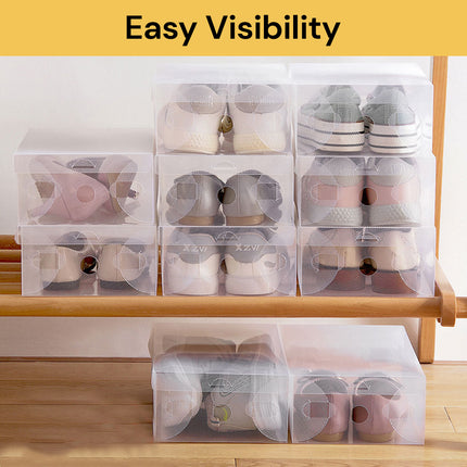 20PCs Transparent Shoe Storage Box