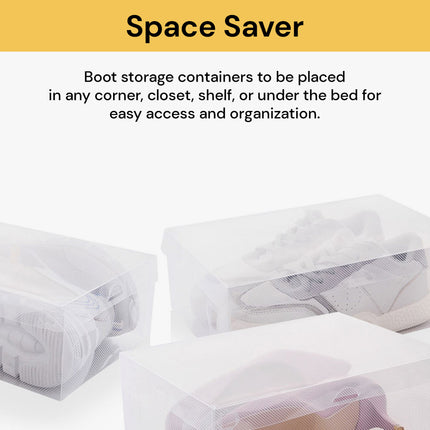 20PCs Transparent Shoe Storage Box