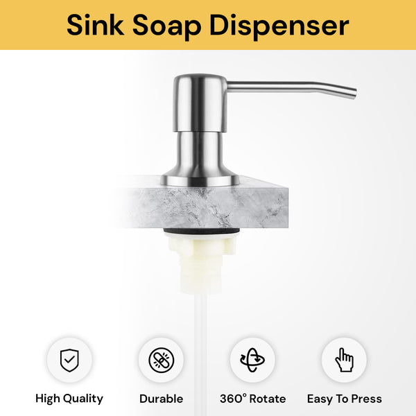 Sink Soap Dispenser - Refillable, Easy Installation