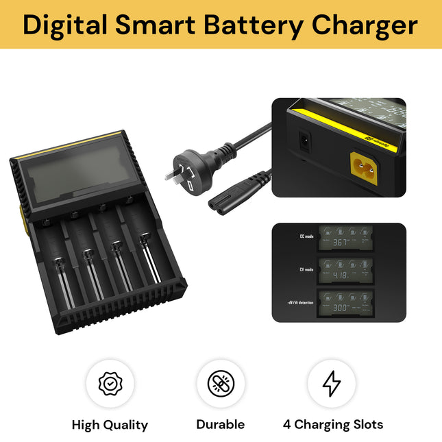 D4 Digital Smart Battery Charger