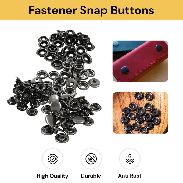 100PCs 15 mm Fastener Snap Buttons