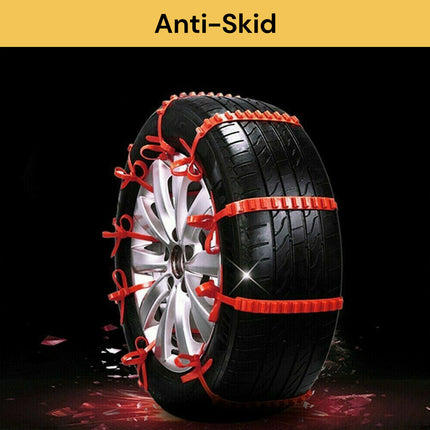 10Pcs Anti-Skid Snow Chains For Tyres