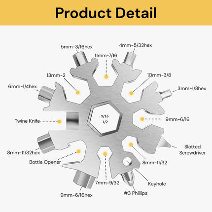 18 in 1 Snowflake Multi Tool SnowflakeMultiTool06
