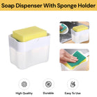 2 In 1 Soap Dispenser With Sponge Holder
