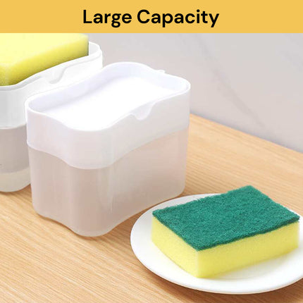 2 In 1 Soap Dispenser With Sponge Holder
