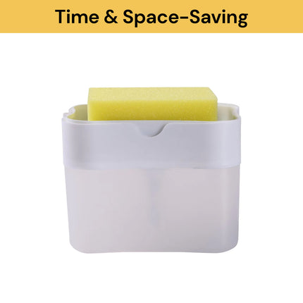 2 In 1 Soap Dispenser With Sponge Holder