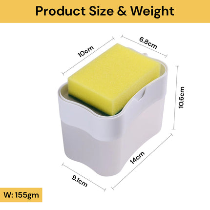 2 In 1 Soap Dispenser With Sponge Holder
