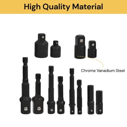 12PCs Drill Socket Adapter And Reducer Set
