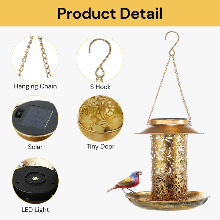 Solar Bird Feeder EcoFriendly Design ezonedeal