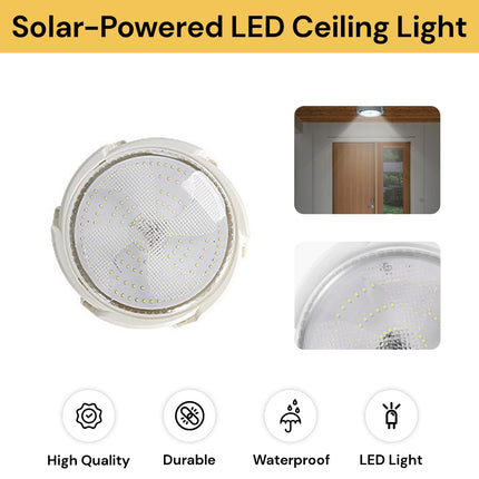 Solar-Powered LED Ceiling Light 