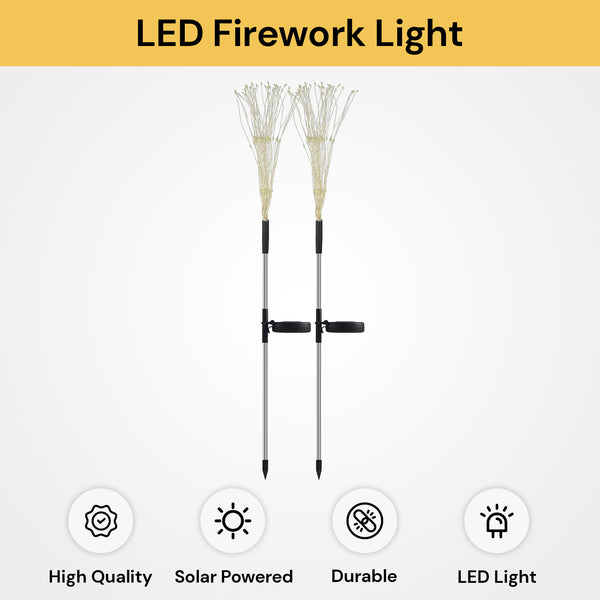 2PCs LED Solar Firework Light
