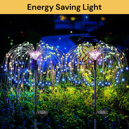 2PCs LED Solar Firework Light