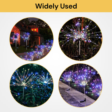 2PCs LED Solar Firework Light