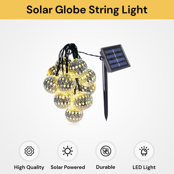 20 LEDs Solar Globe String Light