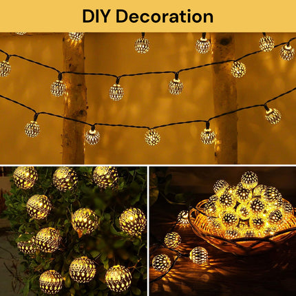 20 LEDs Solar Globe String Light