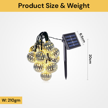 20 LEDs Solar Globe String Light