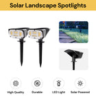 2PCs 42 LEDs Solar Landscape Spotlights