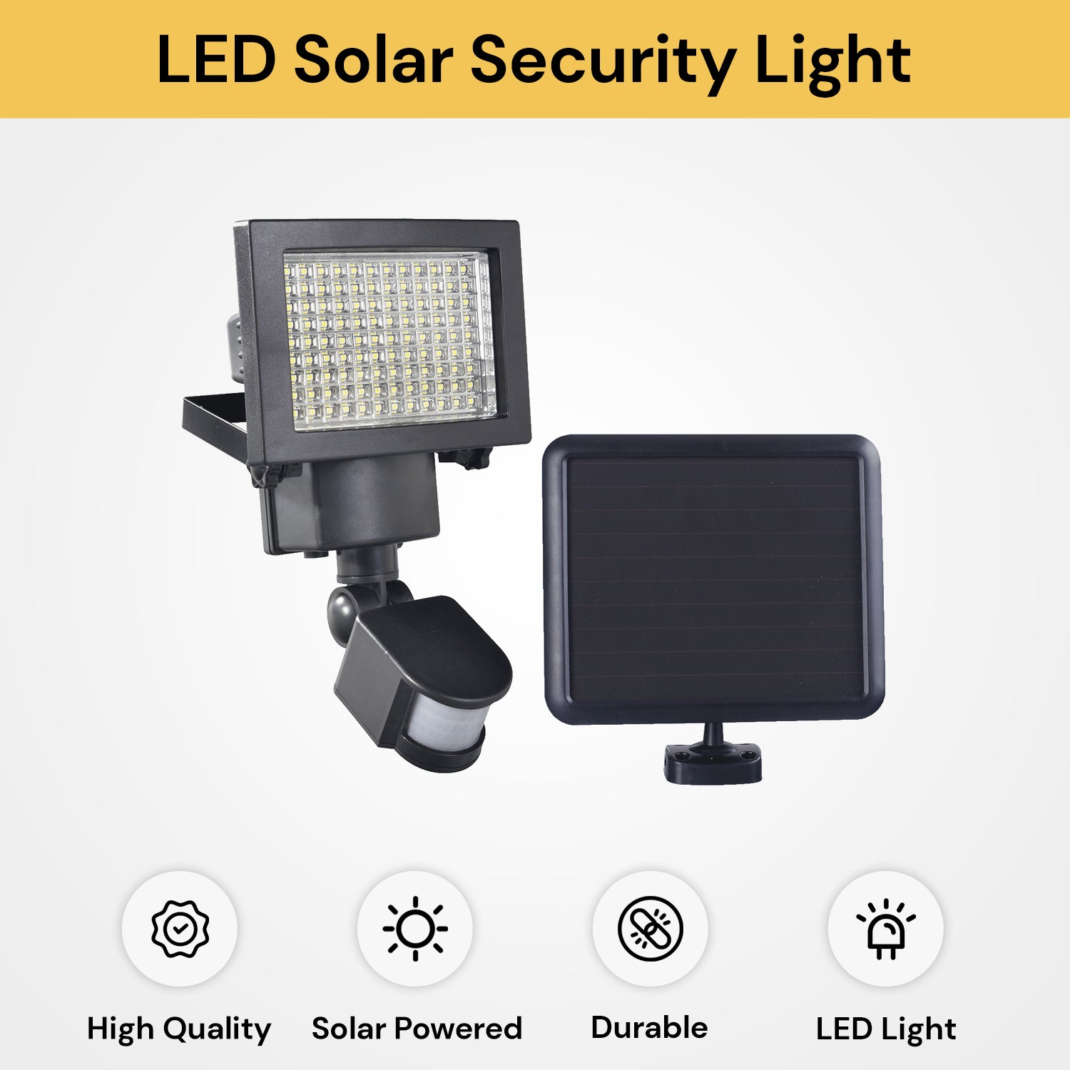 120-LED Solar Security Light - Bright Outdoor Lighting