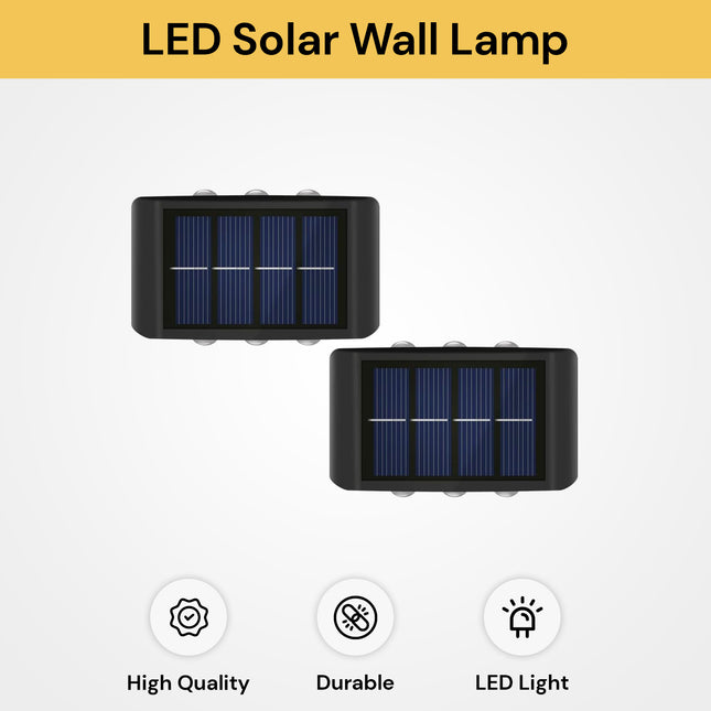 2PCs LED Solar Wall Lamp