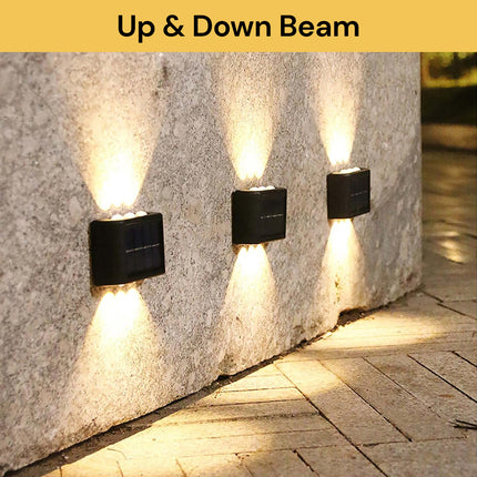 2PCs LED Solar Wall Lamp