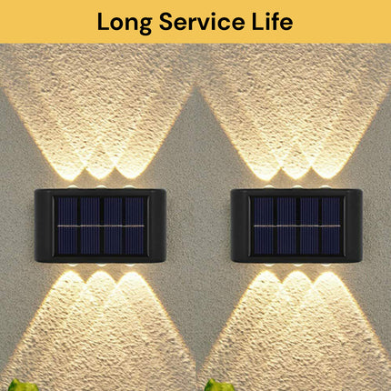 2PCs LED Solar Wall Lamp