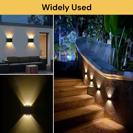 2PCs LED Solar Wall Lamp