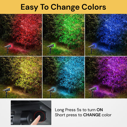 10LEDs RGB Solar Landscape Spotlight