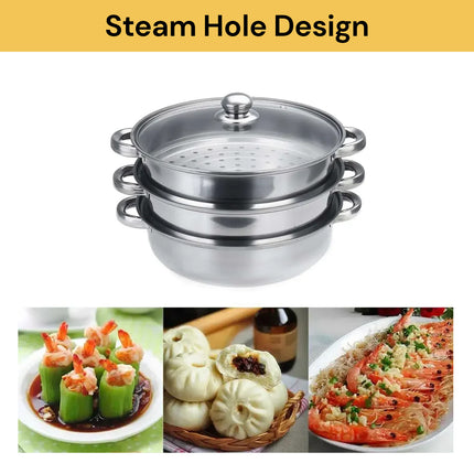 3 Tier Stainless Steel Steamer