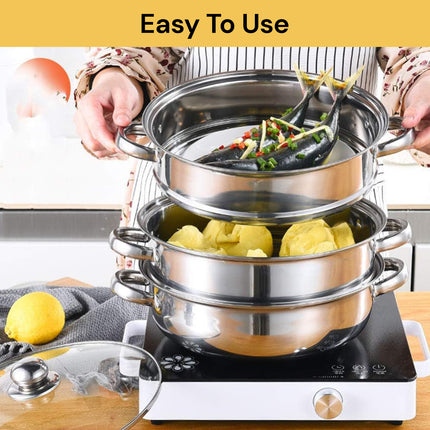 3 Tier Stainless Steel Steamer